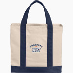 Keystone College The Official Online Store <span class="pdp-name-mascot">Keystone Giants</span> Port Authority Cotton Canvas Two-Tone Tote Front Thumbnail