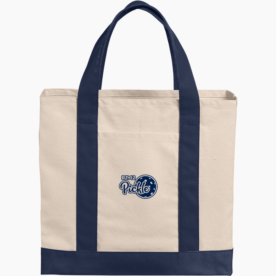 Rt. 12 Pickle Rt. 12 Pickle <span class="pdp-name-mascot">Rt. 12 Pickle</span> Port Authority Cotton Canvas Two-Tone Tote