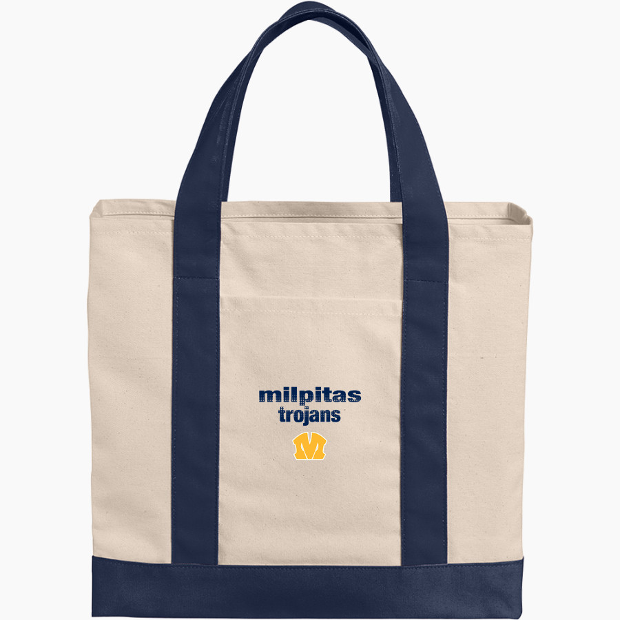 Milpitas Trojans Port Authority Cotton Canvas Two-Tone Tote