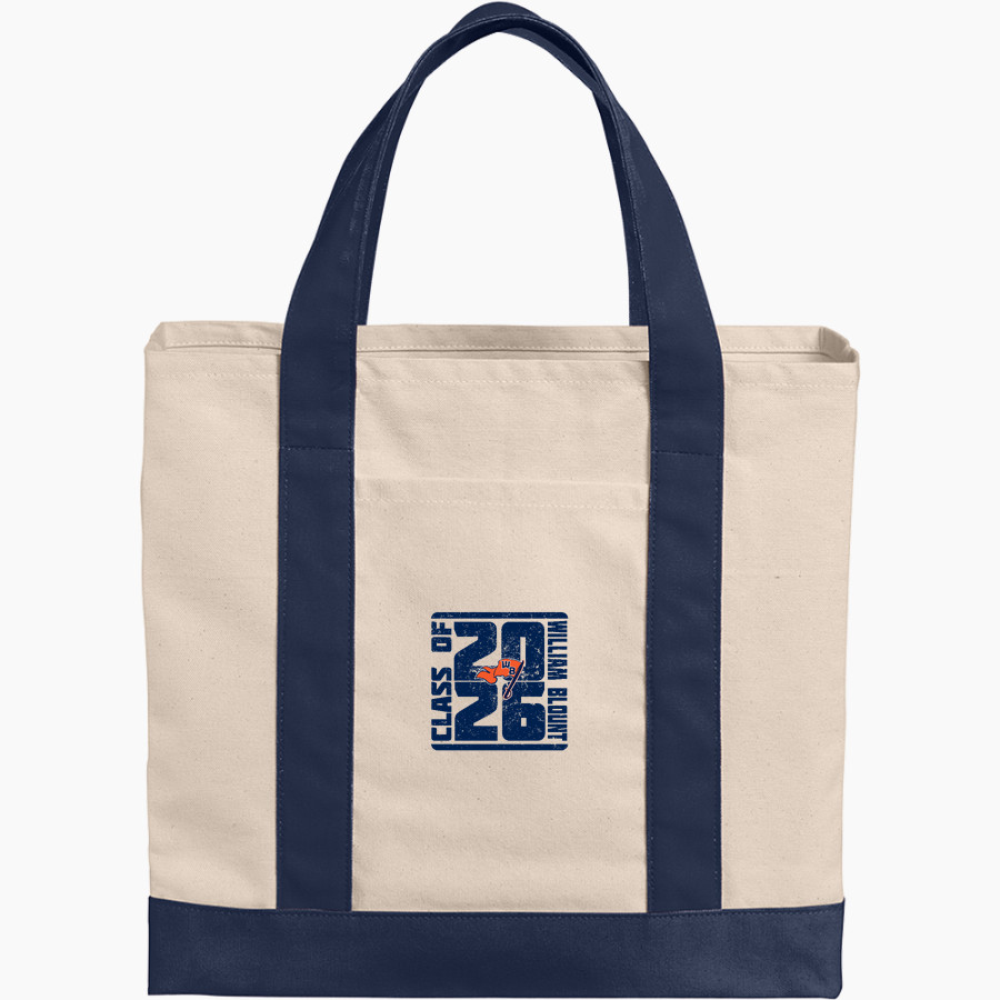 William Blount Governors Port Authority Cotton Canvas Two-Tone Tote