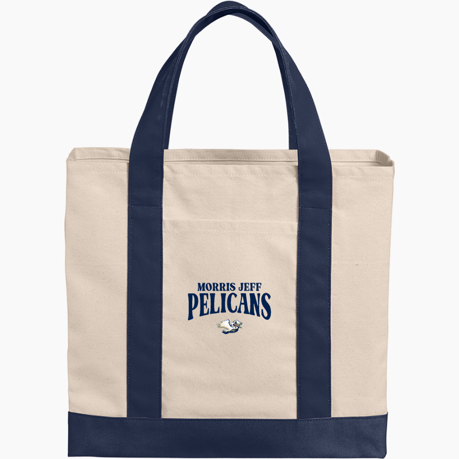 Morris Jeff Pelicans Port Authority Cotton Canvas Two-Tone Tote