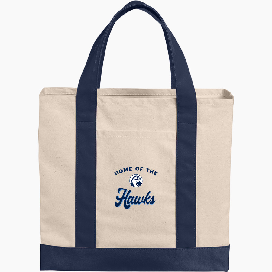Headwaters Hawks <span class="pdp-name-mascot">Headwaters School Hawks</span> Port Authority Cotton Canvas Two-Tone Tote