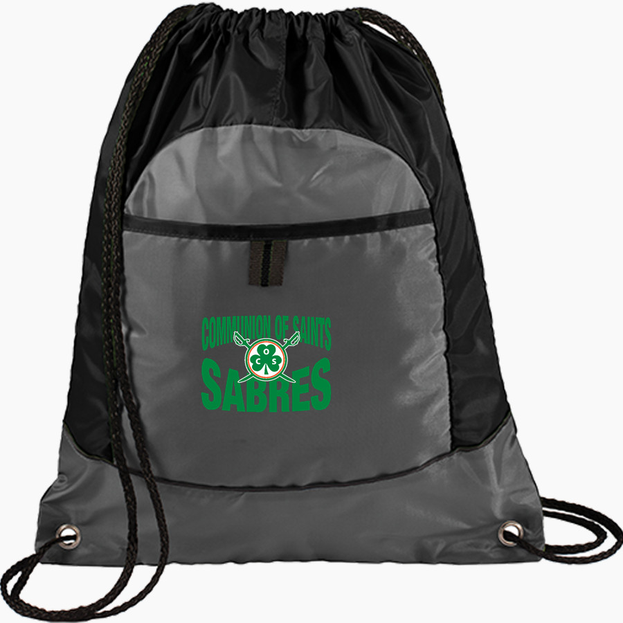 Communion of Saints School Sabres official sideline store <span class="pdp-name-mascot">Communion of Saints School Sabres</span> Port Authority Pocket Cinch Pack