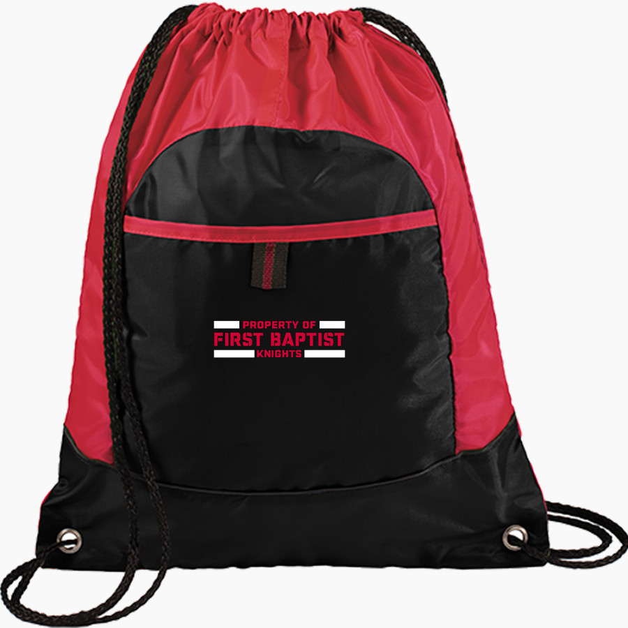FIRST BAPTIST CHRISTIAN SCHOOL KNIGHTS <span class="pdp-name-mascot">FIRST BAPTIST KNIGHTS</span> Port Authority Pocket Cinch Pack