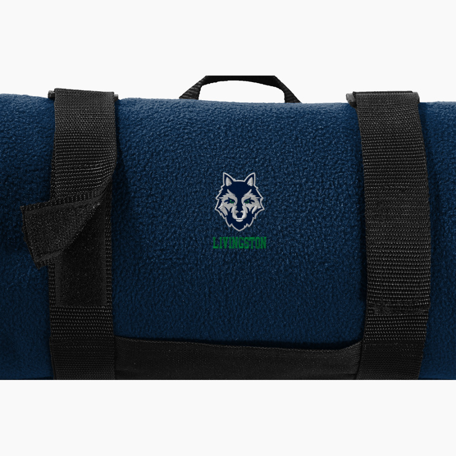 LIVINGSTON COLLEGIATE ACADEMY Wolves Port Authority Value Fleece Blanket with Strap