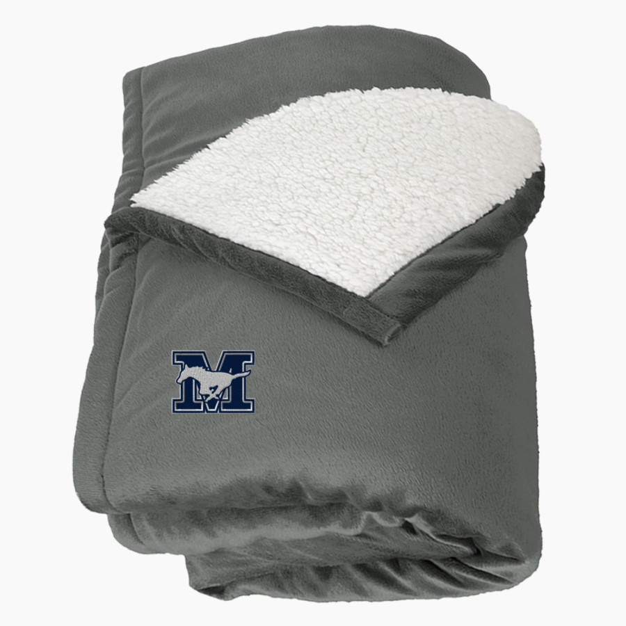 MERCER HIGH SCHOOL MUSTANGS <span class="pdp-name-mascot">MERCER MUSTANGS</span> Port Authority Mountain Lounge Blanket
