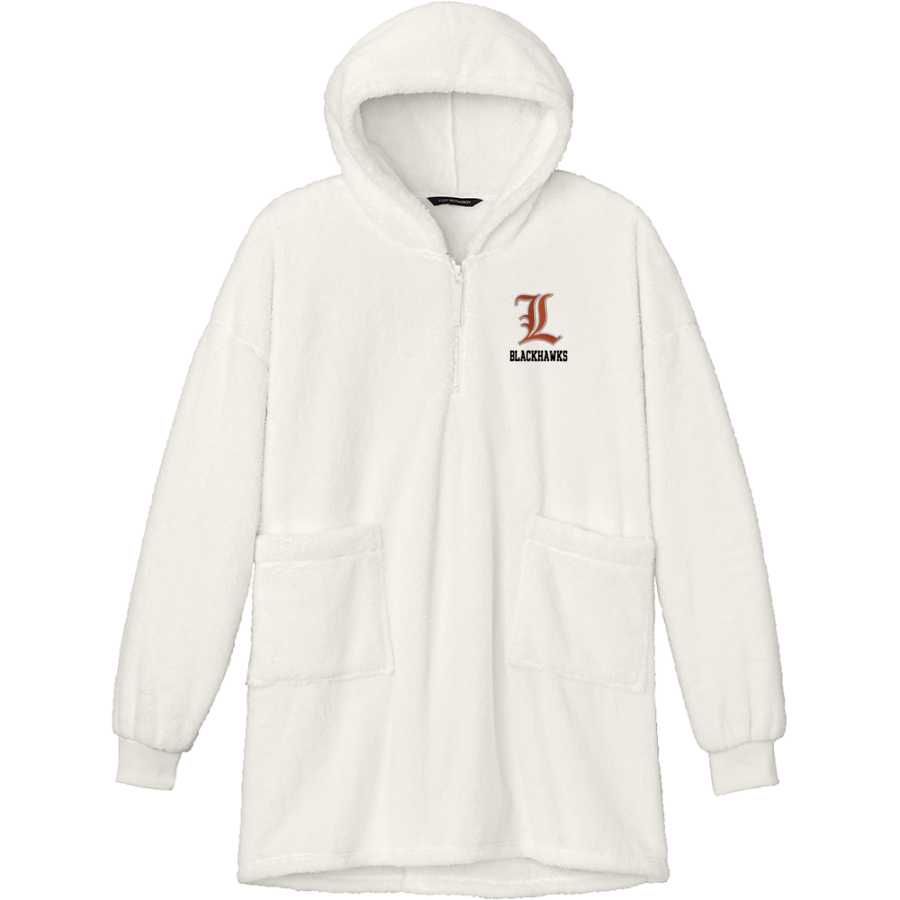 LESLIE HIGH SCHOOL BLACKHAWKS <span class="pdp-name-mascot">LESLIE BLACKHAWKS</span> Port Authority Women's Plush Poncho