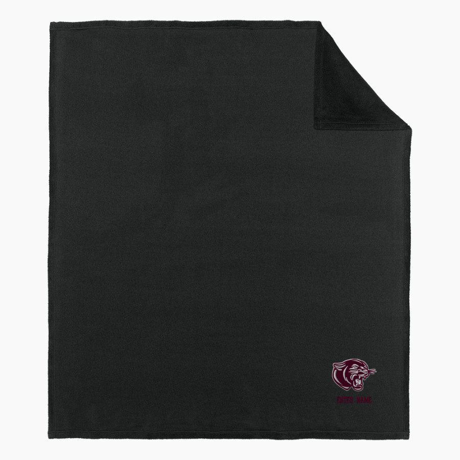 PLATTE-GEDDES COMMUNITY HIGH SCHOOL 11-5 BLACK PANTHERS Port Authority Arc Sweater Fleece Blanket