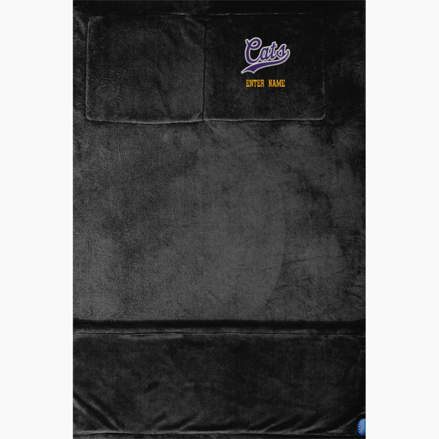 Ariton Purple Cats <span class="pdp-name-mascot">Ariton Purple Cats</span> Port Authority Packable Travel Blanket