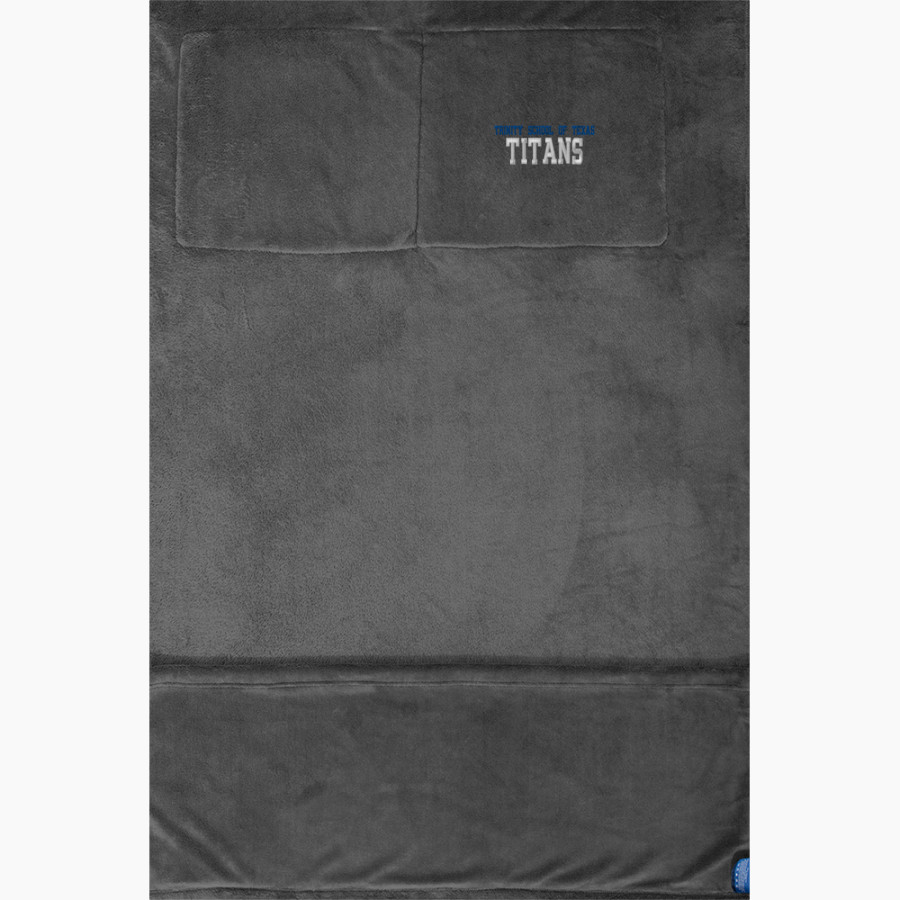 TRINITY SCHOOL OF TEXAS TITANS Port Authority Packable Travel Blanket