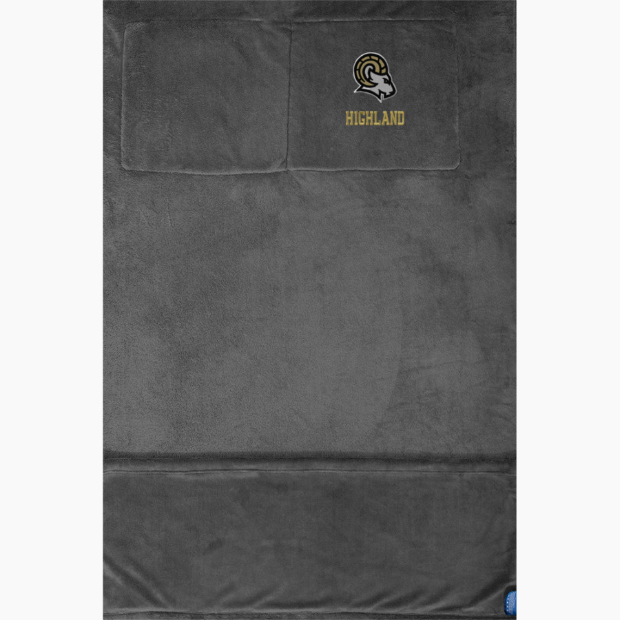 HIGHLAND HIGH SCHOOL RAMS <span class="pdp-name-mascot">HIGHLAND RAMS</span> Port Authority Packable Travel Blanket