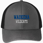 Waukena Wildcats Port Authority Snapback Trucker Cap Front Thumbnail