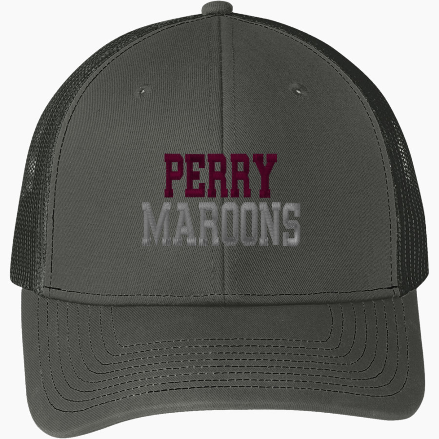 PERRY HIGH SCHOOL MAROONS Port Authority Snapback Trucker Cap