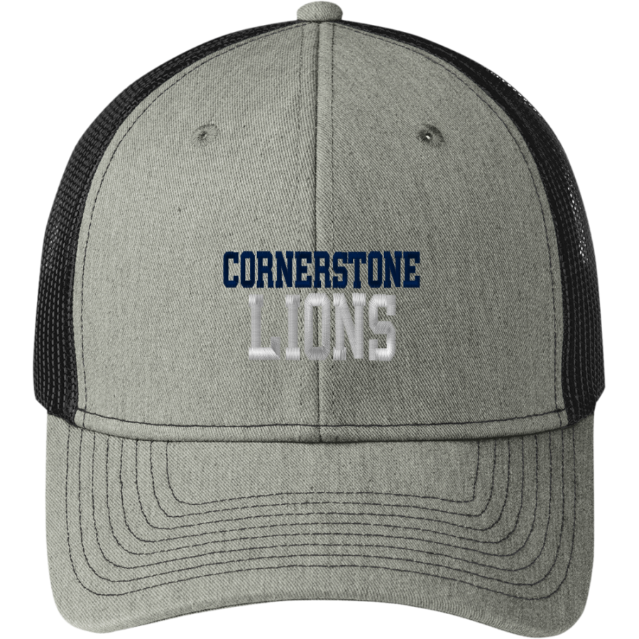 Cornerstone Lions <span class="pdp-name-mascot">Cornerstone Christian Lions</span> Port Authority Snapback Trucker Cap