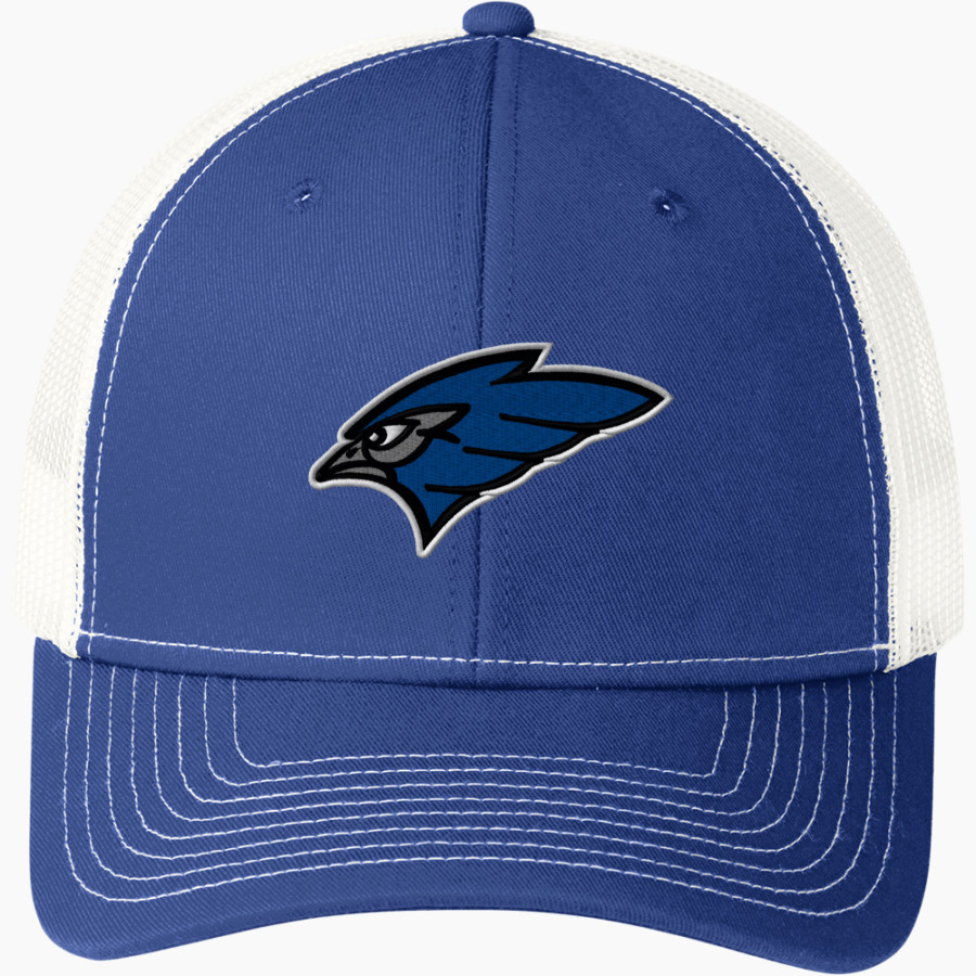 JAMESTOWN BLUEJAYS The Official Online Store <span class="pdp-name-mascot">JAMESTOWN BLUEJAYS</span> Port Authority Snapback Trucker Cap