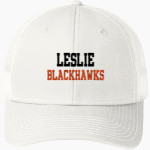 LESLIE HIGH SCHOOL BLACKHAWKS Port Authority Snapback Trucker Cap Front Thumbnail