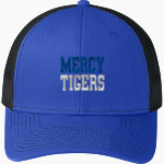 Mercy High School Tigers Online Store Port Authority Snapback Trucker Cap Front Thumbnail