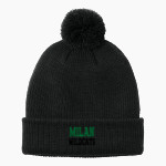 MILAN HIGH SCHOOL WILDCATS <span class="pdp-name-mascot">MILAN WILDCATS</span> Port Authority Cozy Pom Beanie Front Thumbnail