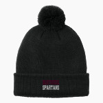 BERTHOUD HIGH SCHOOL SPARTANS Port Authority Cozy Pom Beanie Front Thumbnail