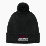 PERRY HIGH SCHOOL MAROONS Port Authority Cozy Pom Beanie Front Thumbnail