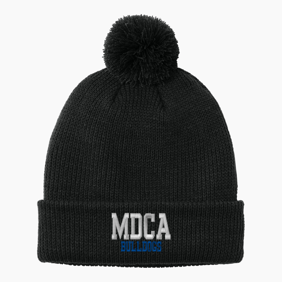 MDCA Bulldogs The Official Online Store Port Authority Cozy Pom Beanie