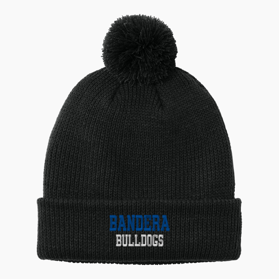 BANDERA HIGH SCHOOL BULLDOGS Port Authority Cozy Pom Beanie