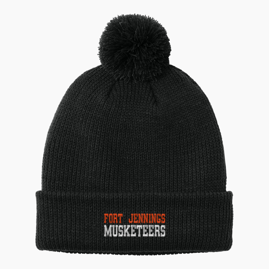 FORT JENNINGS HIGH SCHOOL MUSKETEERS Port Authority Cozy Pom Beanie