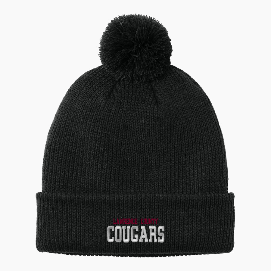 LAWRENCE COUNTY HIGH SCHOOL COUGARS Port Authority Cozy Pom Beanie