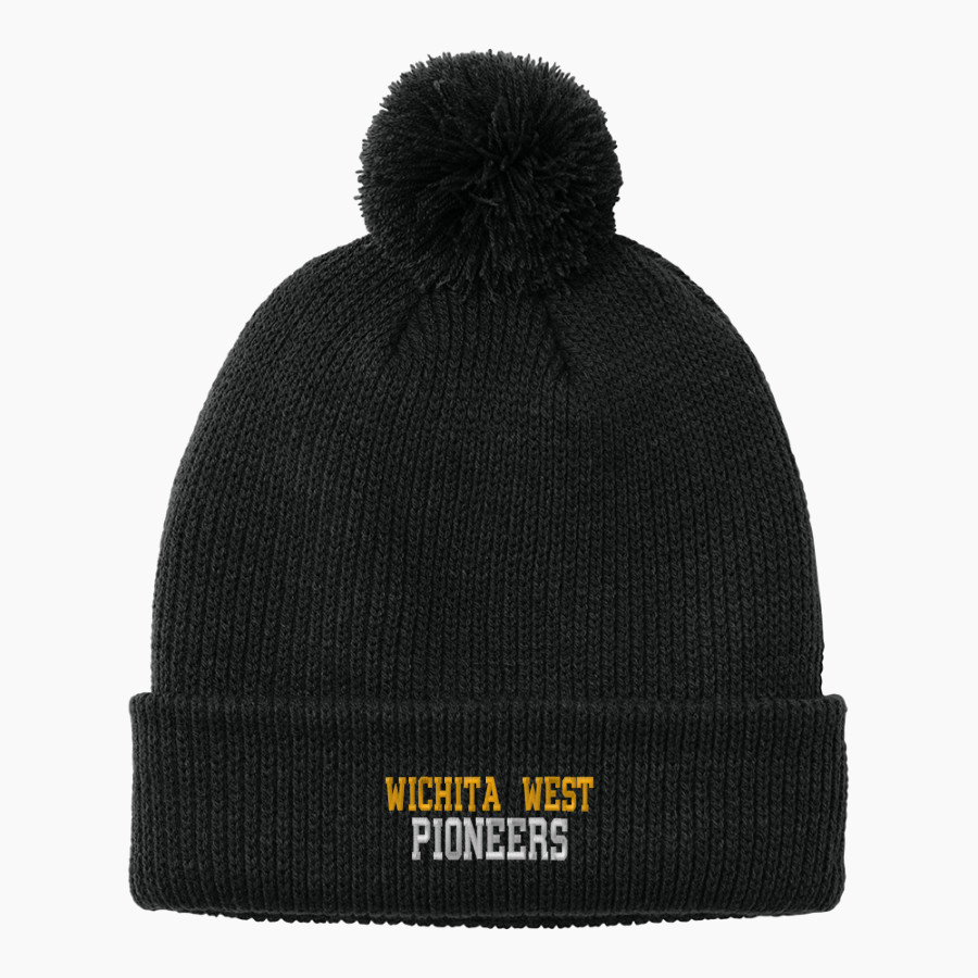 WICHITA WEST HIGH SCHOOL PIONEERS <span class="pdp-name-mascot">WICHITA WEST PIONEERS</span> Port Authority Cozy Pom Beanie