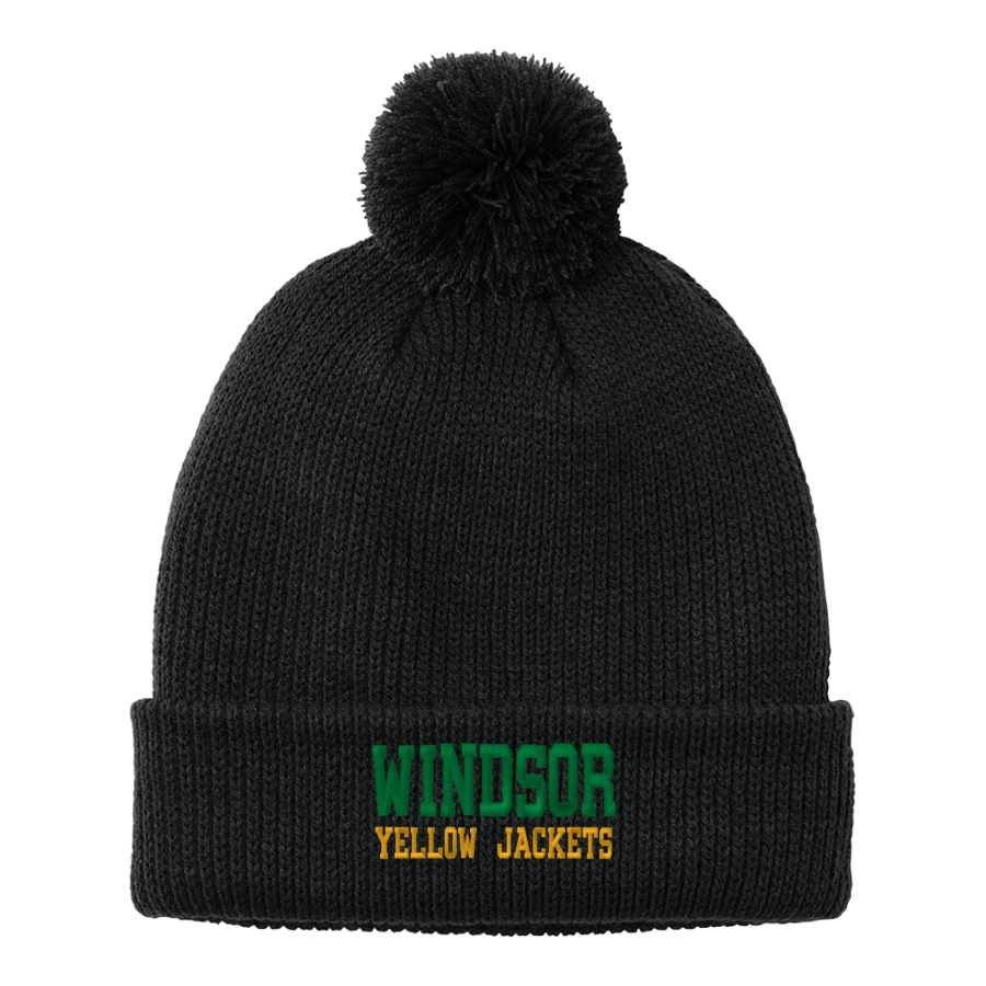 WINDSOR HIGH SCHOOL YELLOW JACKETS <span class="pdp-name-mascot">WINDSOR YELLOW JACKETS</span> Port Authority Cozy Pom Beanie
