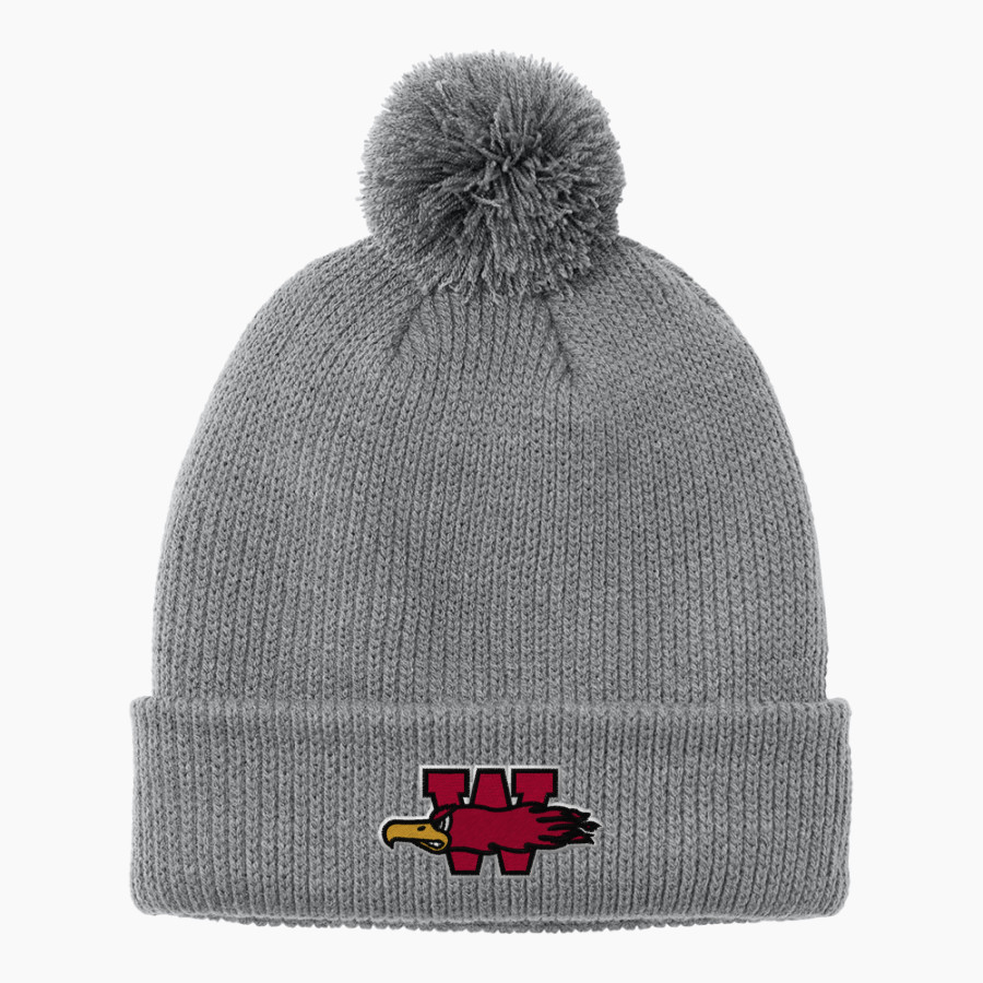Wisconsin School For The Deaf Firebirds <span class="pdp-name-mascot">Wisconsin School For The Deaf Firebirds</span> Port Authority Cozy Pom Beanie