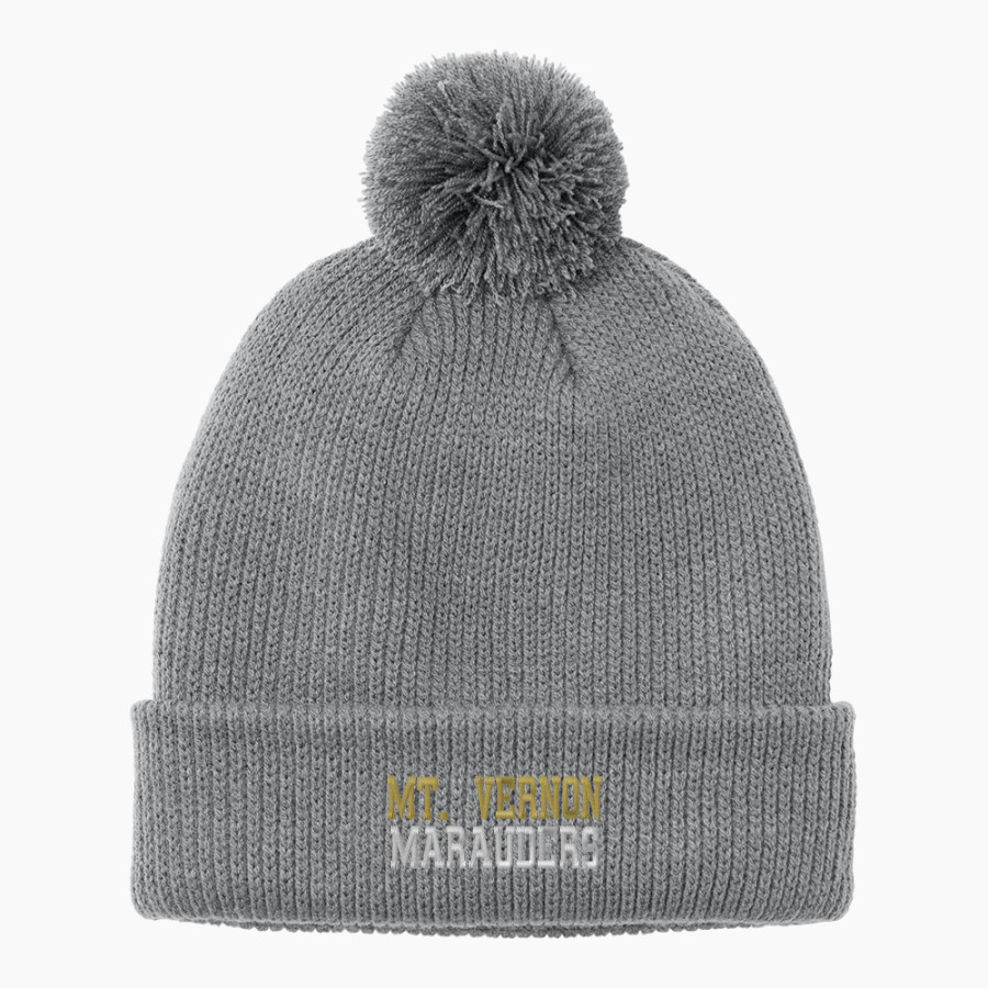 Mt Vernon Marauders Port Authority Cozy Pom Beanie