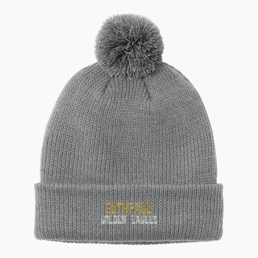 BETHPAGE HIGH SCHOOL GOLDEN EAGLES <span class="pdp-name-mascot">BETHPAGE GOLDEN EAGLES</span> Port Authority Cozy Pom Beanie