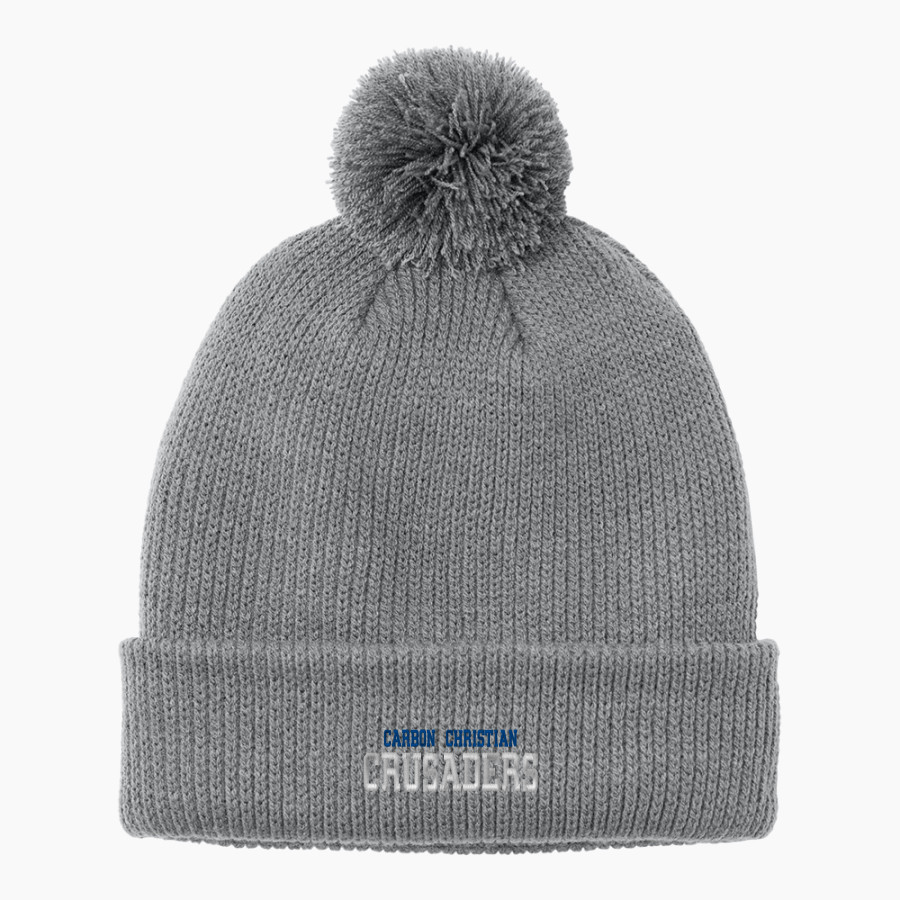 Carbon Christian Crusaders <span class="pdp-name-mascot">Carbon Christian Academy Crusaders</span> Port Authority Cozy Pom Beanie