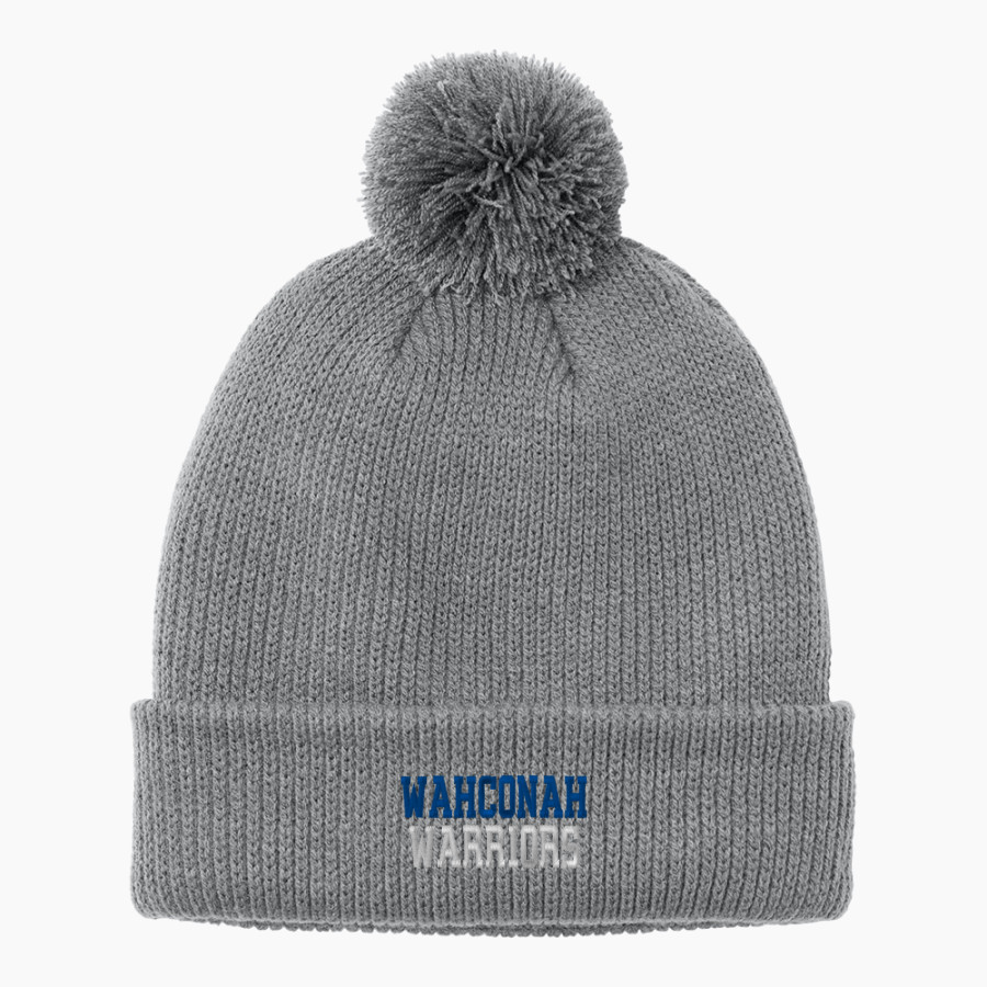Wahconah Regional High School Warriors official sideline store <span class="pdp-name-mascot">Wahconah Regional High School Warriors</span> Port Authority Cozy Pom Beanie