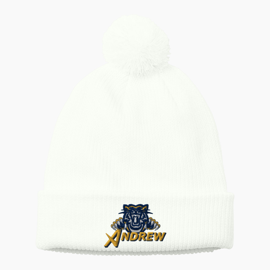 Andrew Tigers <span class="pdp-name-mascot">Andrew College Tigers</span> Port Authority Cozy Pom Beanie