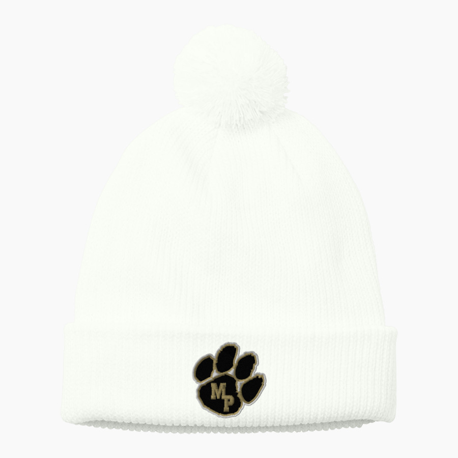 Manassas Park Cougars Port Authority Cozy Pom Beanie