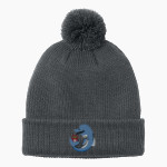BARTLE Dolphins <span class="pdp-name-mascot">BARTLE ELEMENTARY SCHOOL Dolphins</span> Port Authority Cozy Pom Beanie Front Thumbnail