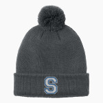 Stoneham Spartans Port Authority Cozy Pom Beanie Front Thumbnail