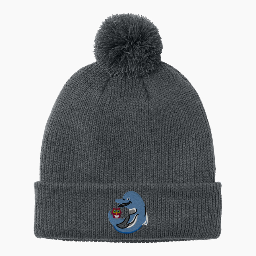 BARTLE Dolphins <span class="pdp-name-mascot">BARTLE ELEMENTARY SCHOOL Dolphins</span> Port Authority Cozy Pom Beanie
