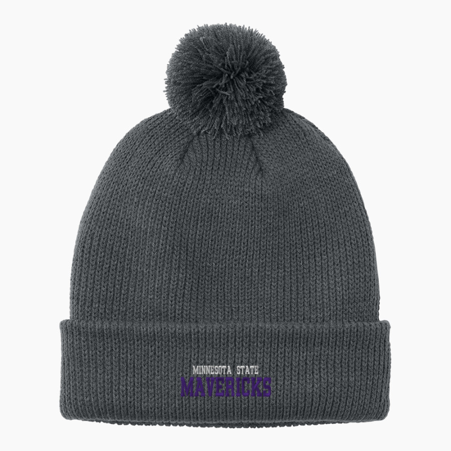 Minnesota State University Mankato <span class="pdp-name-mascot">Minnesota State Mavericks</span> Port Authority Cozy Pom Beanie