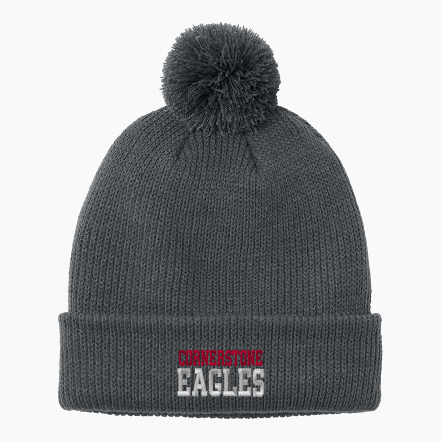CORNERSTONE Eagles Port Authority Cozy Pom Beanie