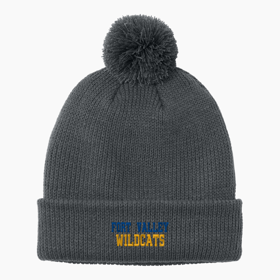 Fort Valley Wildcats Port Authority Cozy Pom Beanie