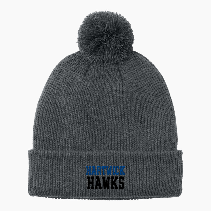 Hartwick Hawks Port Authority Cozy Pom Beanie