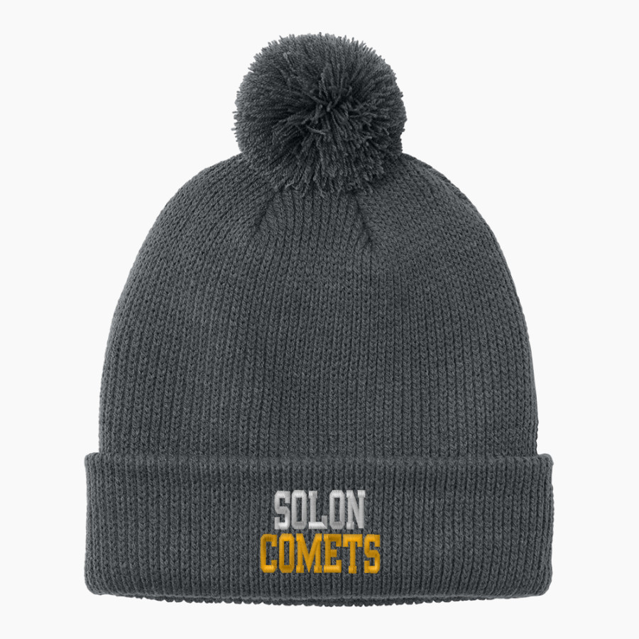 SOLON COMETS The Official Online Store <span class="pdp-name-mascot">SOLON COMETS</span> Port Authority Cozy Pom Beanie