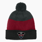 Germantown Academy Patriots Port Authority Cozy Striped Pom Beanie Front Thumbnail