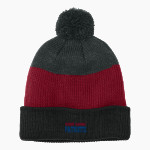Southern Alamance Patriots <span class="pdp-name-mascot">Southern Alamance Patriots</span> Port Authority Cozy Striped Pom Beanie Front Thumbnail
