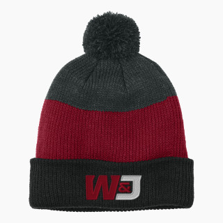 Port Authority Cozy Striped Pom Beanie