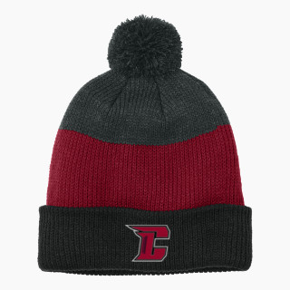 Port Authority Cozy Striped Pom Beanie