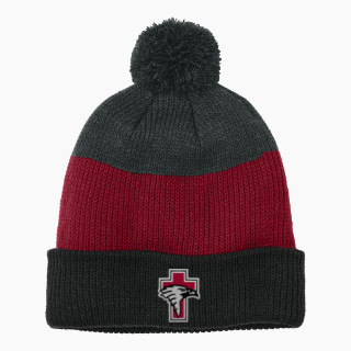 Port Authority Cozy Striped Pom Beanie
